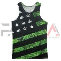 Black Stripe Men Tank Top